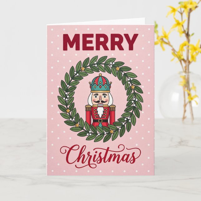 Weihnachtskarte mit Nussknacker-Soldat  Karte (Gelbe Blume)