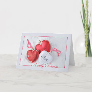 Weihnachtskarte mit Ornamenten Feiertagskarte