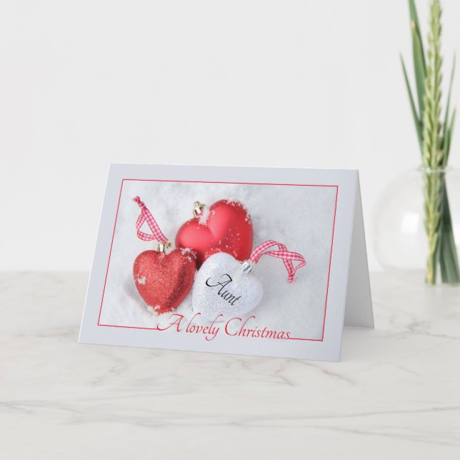 Weihnachtskarte mit Ornamenten Feiertagskarte (Vorderseite)