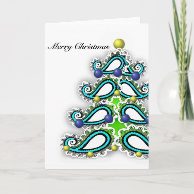 Weihnachtskarte mit persischem Design begrüßen Feiertagskarte (Vorderseite)