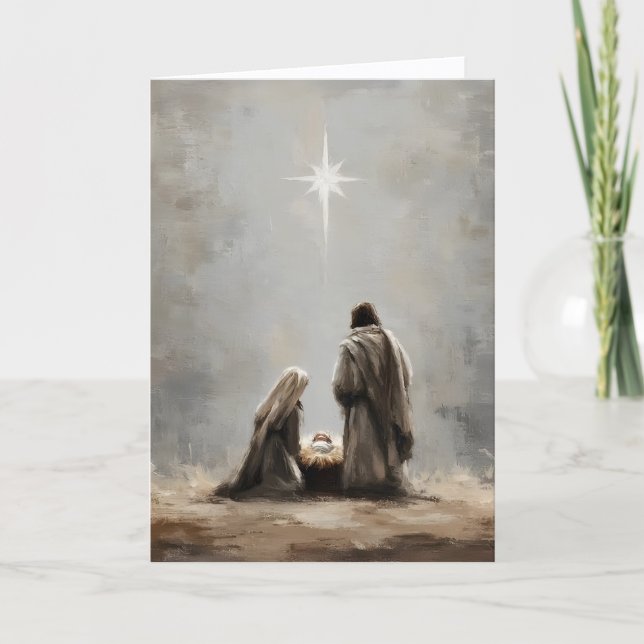 "Weihnachtskarte mit religiösem Inhalt Karte (Vorderseite)
