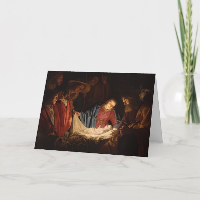 Weihnachtskarte mit religiösem Thema Feiertagskarte (Vorderseite)