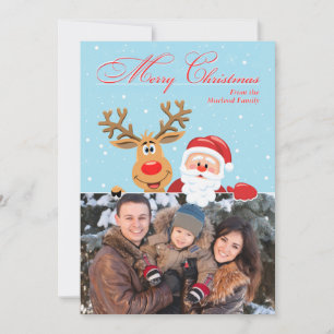 Weihnachtskarte mit Rudolph Feiertagskarte