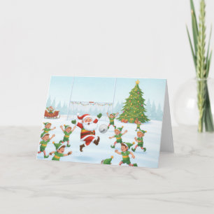 Weihnachtskarte mit Santa beim Gälischen Fußball Feiertagskarte