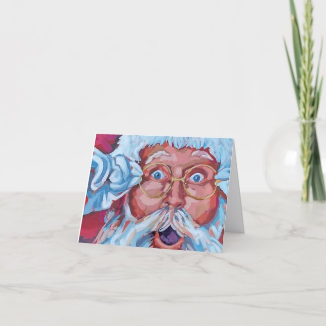 Weihnachtskarte mit Santa Dankeskarte (Vorderseite)