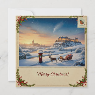 Weihnachtskarte mit Schnee Feiertagskarte