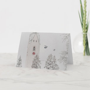 Weihnachtskarte mit Schnee Karte