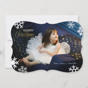 Weihnachtskarte mit Schneefall-Motiv Feiertagskarte