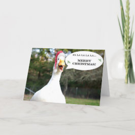Weihnachtskarte mit Singente Duck Feiertagskarte