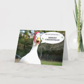 Weihnachtskarte mit Singente Duck Feiertagskarte