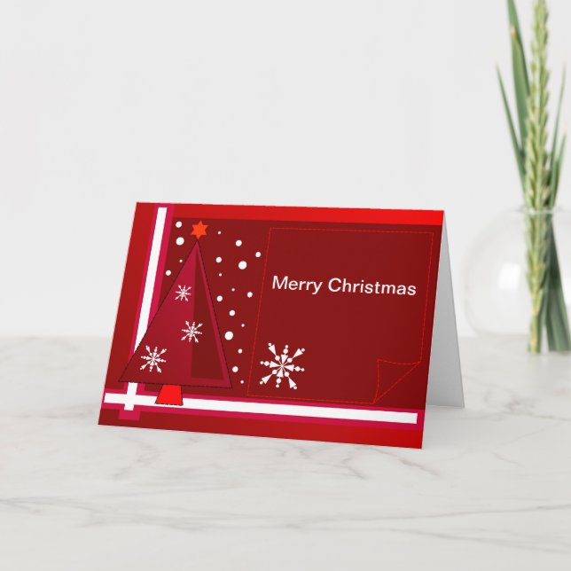 Weihnachtskarte mit Text Feiertagskarte (Vorderseite)