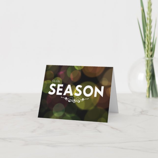 Weihnachtskarte mit ‘Tis The Season Blank Dankeskarte (Vorderseite)