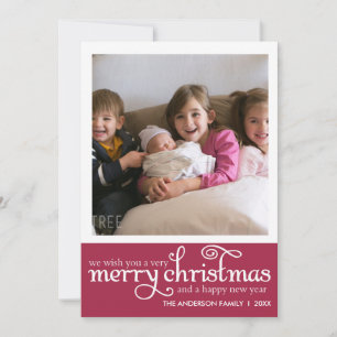 Weihnachtskarte mit Typografie-Foto Feiertagskarte