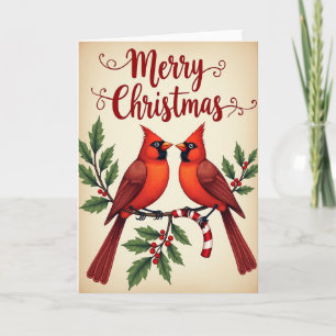Weihnachtskarte mit Vögeln Karte