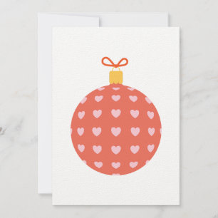 Weihnachtskarte mit Weihnachtsdekoration Einladung