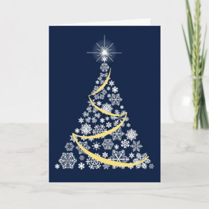 Weihnachtskarte mit weißem Schneeflocken Feiertagskarte
