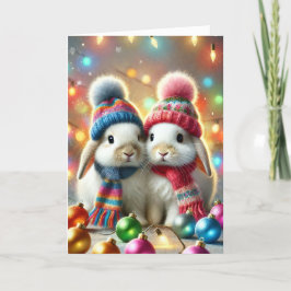 Weihnachtskarte mit zwei Bundnien Feiertagskarte