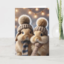 Weihnachtskarte mit zwei Bundnien Feiertagskarte