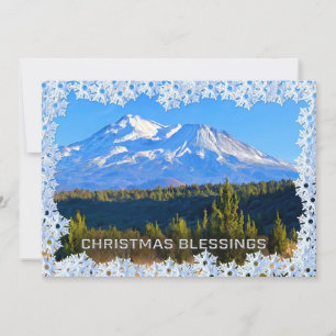 Weihnachtskarte - Mount Shasta Feiertagskarte