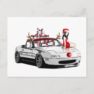 Weihnachtskarte MX5 Miata Feiertagspostkarte