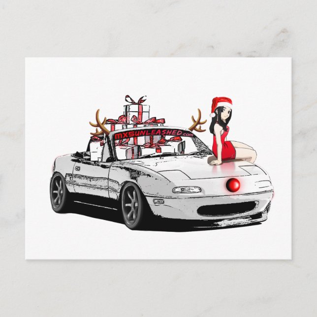 Weihnachtskarte MX5 Miata Feiertagspostkarte (Vorderseite)