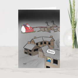Weihnachtskarte: Naughty oder Nice. Feiertagskarte