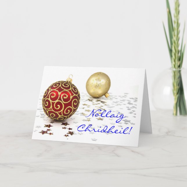 Weihnachtskarte Nollaig Chridheil II Feiertagskarte (Vorderseite)