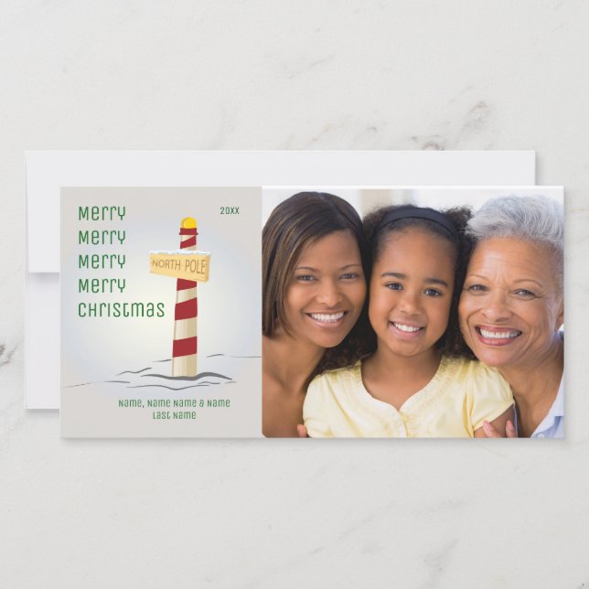 Weihnachtskarte Nordpol Feiertagskarte (Vorderseite)