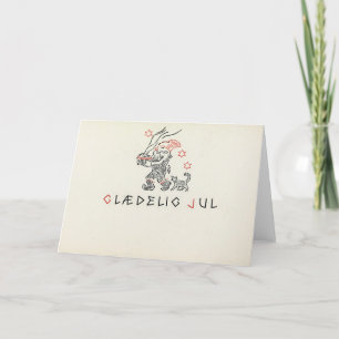 Weihnachtskarte Norwegen   Glædelig Jul Feiertagskarte