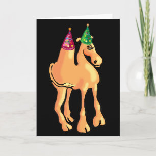 Weihnachtskarte oder Einladung mit Kamel