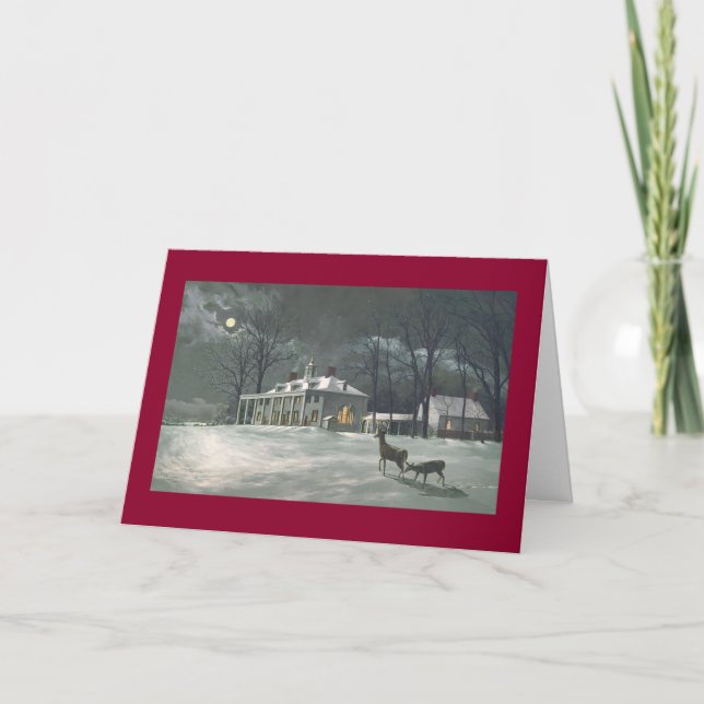 Weihnachtskarte Pauls McGehee "Mount Vernon" Feiertagskarte (Vorderseite)