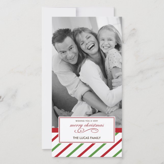 Weihnachtskarte Peppermint Feiertagskarte (Vorderseite)