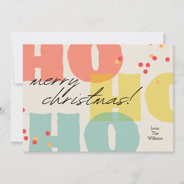 Weihnachtskarte Personalisierte Weihnachtskarte Feiertagskarte (Vorderseite)