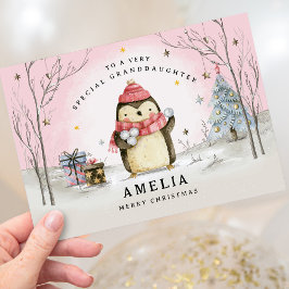 Weihnachtskarte, Pink Weihnachtskarte Feiertagskarte