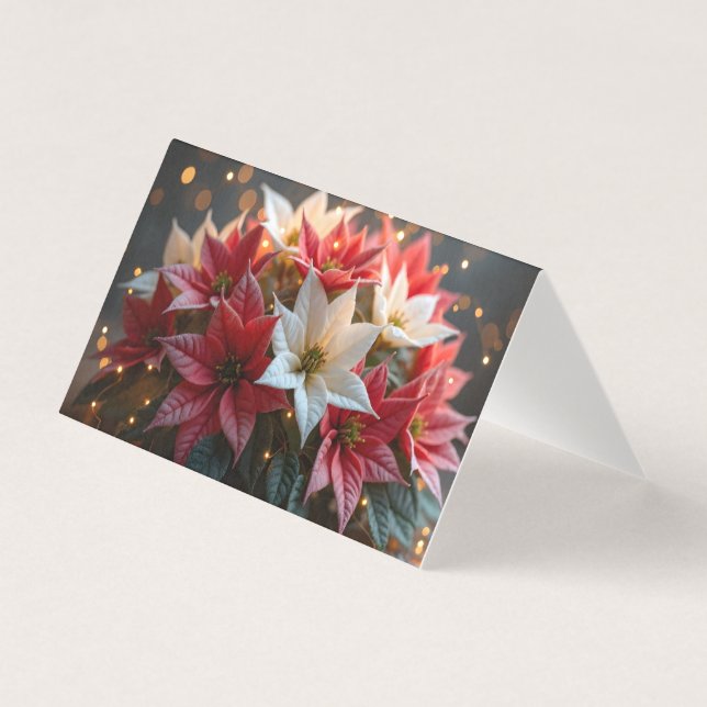 Weihnachtskarte Poinsettia 1 (Vorderseite)