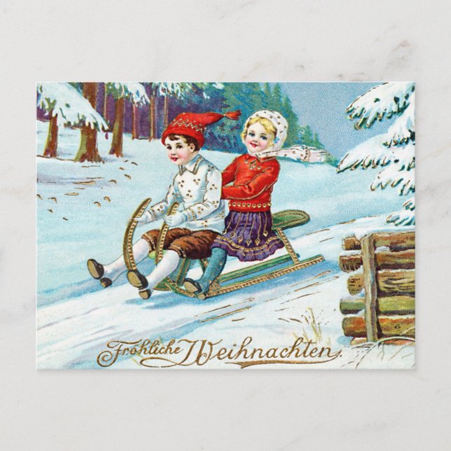 Weihnachtskarte Postkarte (Vorderseite)