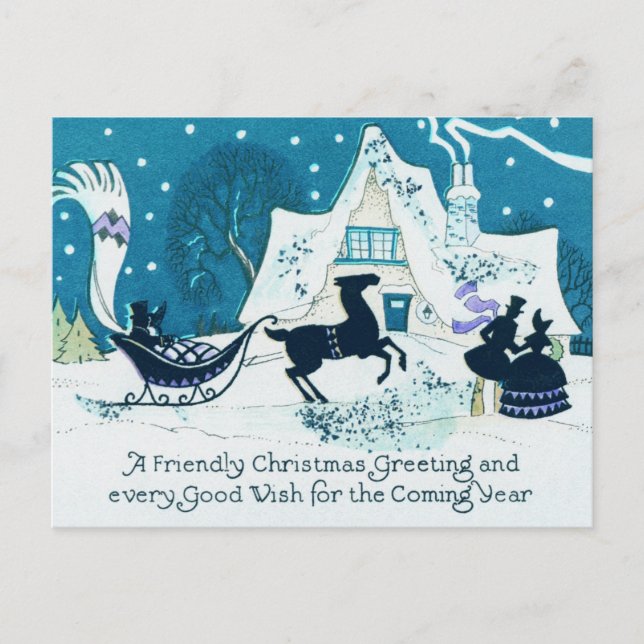 Weihnachtskarte Postkarte (Vorderseite)