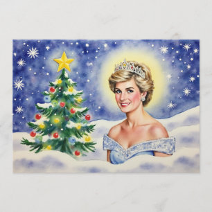 Weihnachtskarte Prinzessin Diana von England Feiertagskarte