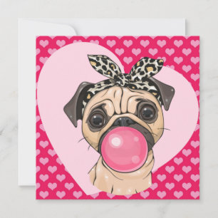 Weihnachtskarte Pug Liebe Feiertagskarte