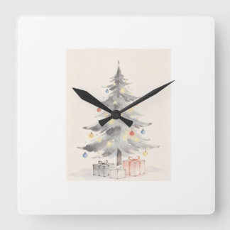 Weihnachtskarte Quadratische Wanduhr