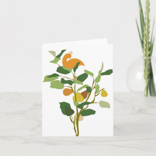 Weihnachtskarte Rebhuhn in einem Birnen-Baum Feiertagskarte