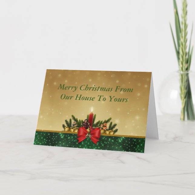 Weihnachtskarte Red Candle Karte (Vorderseite)