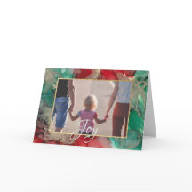 Weihnachtskarte "Reds & Grüntöne"