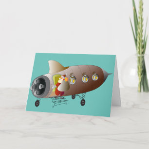 Weihnachtskarte Rocket Sankt Feiertagskarte
