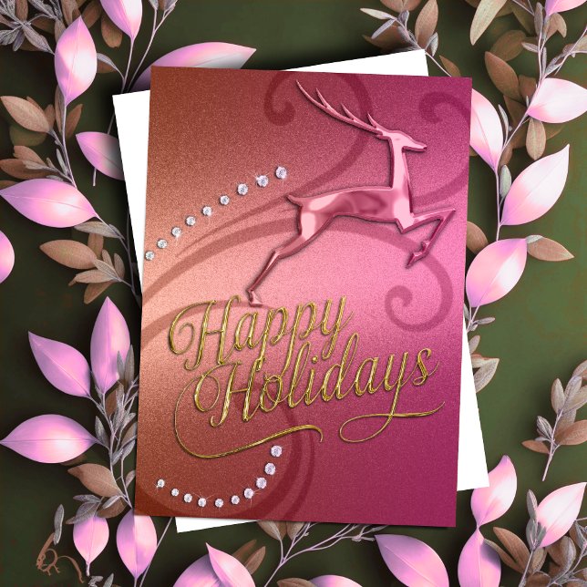 Weihnachtskarte - Rosa Feiertagskarte (Von Creator hochgeladen)