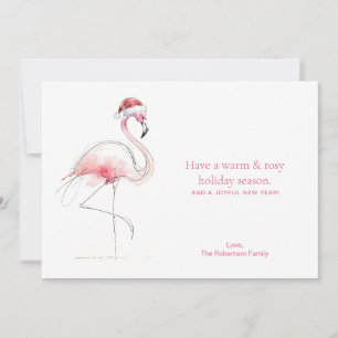 Weihnachtskarte Rosa Flamingo Florida Feiertagskar Feiertagskarte