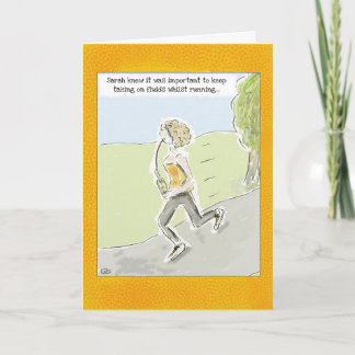 Weihnachtskarte: "Running on Wine..." Karte
