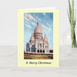 Weihnachtskarte - Sacré-Coeur, Paris Feiertagskarte