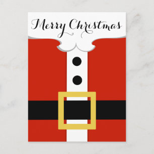 Weihnachtskarte Santa Belt Feiertagspostkarte