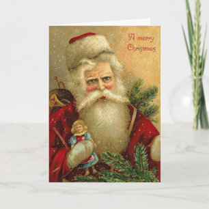 Weihnachtskarte Santa Feiertagskarte